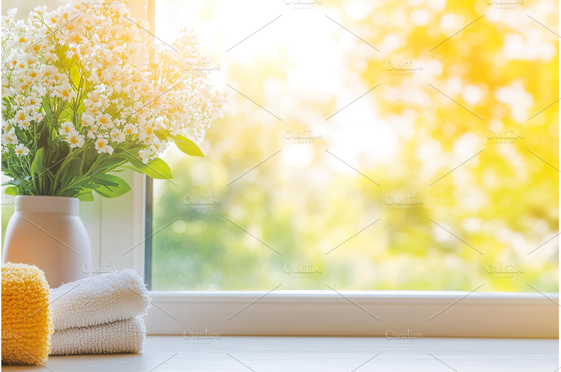 Sunlit flowers and Spring cleaning, an Architecture Photo by Lermont51