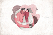 Winter Hugs Illustrations Set, a Person Illustration by Bibela (Thumbnail 7 of 7)
