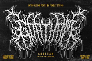 GOATHAM DEATH METAL FONT