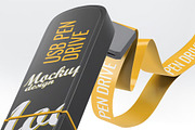 USB Pen Drive Mock-Up, a Product Mockup by DesignRushMarket (Thumbnail 7 of 8)