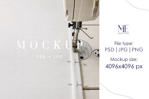 Sewing Fabric Mockup Cotton Template, a Household Mockup by Mie Mockup Studio