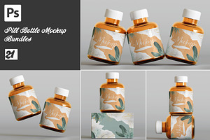 Pills Bottle Mockup Bundles, a Cups & Container Mockup by Ambo Ampeng