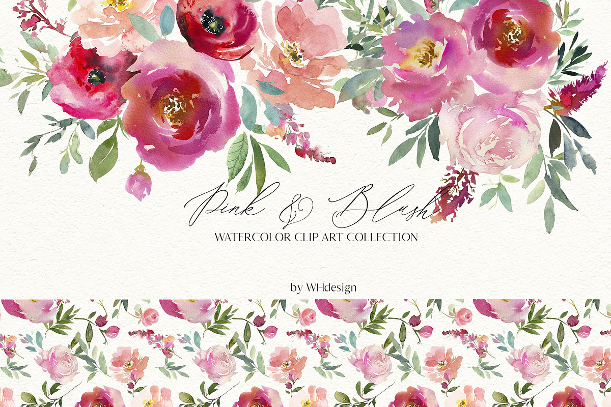 Watercolor Floral Bundle 90 in1, an Animal Illustration by whiteheartdesign (Photo 21 of 50)