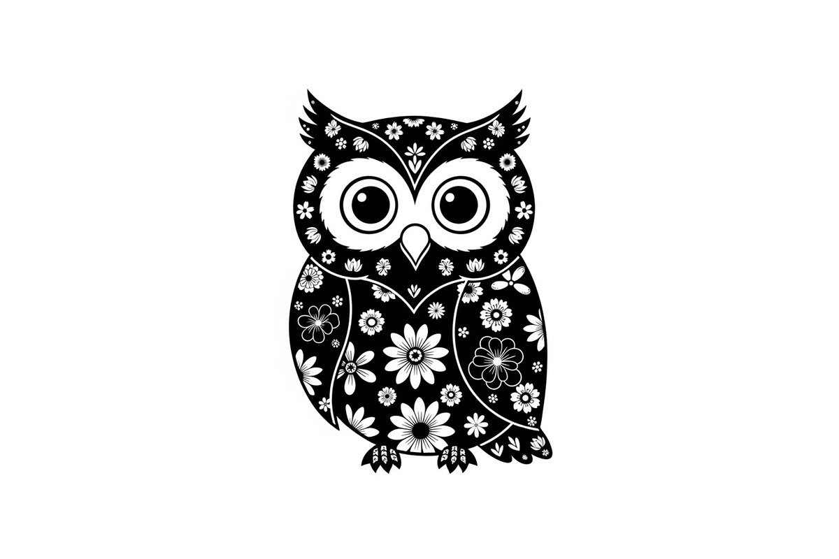 Cute Owl Silhouette Bundle, an Illustration by yasushie (Photo 16 of 31)