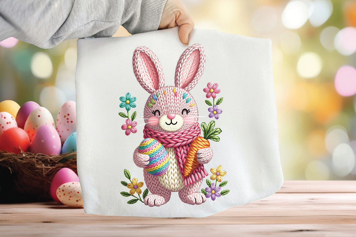 Easter Crochet Bunny PNG, an Illustration by CraftArtStudio (Photo 1 of 4)