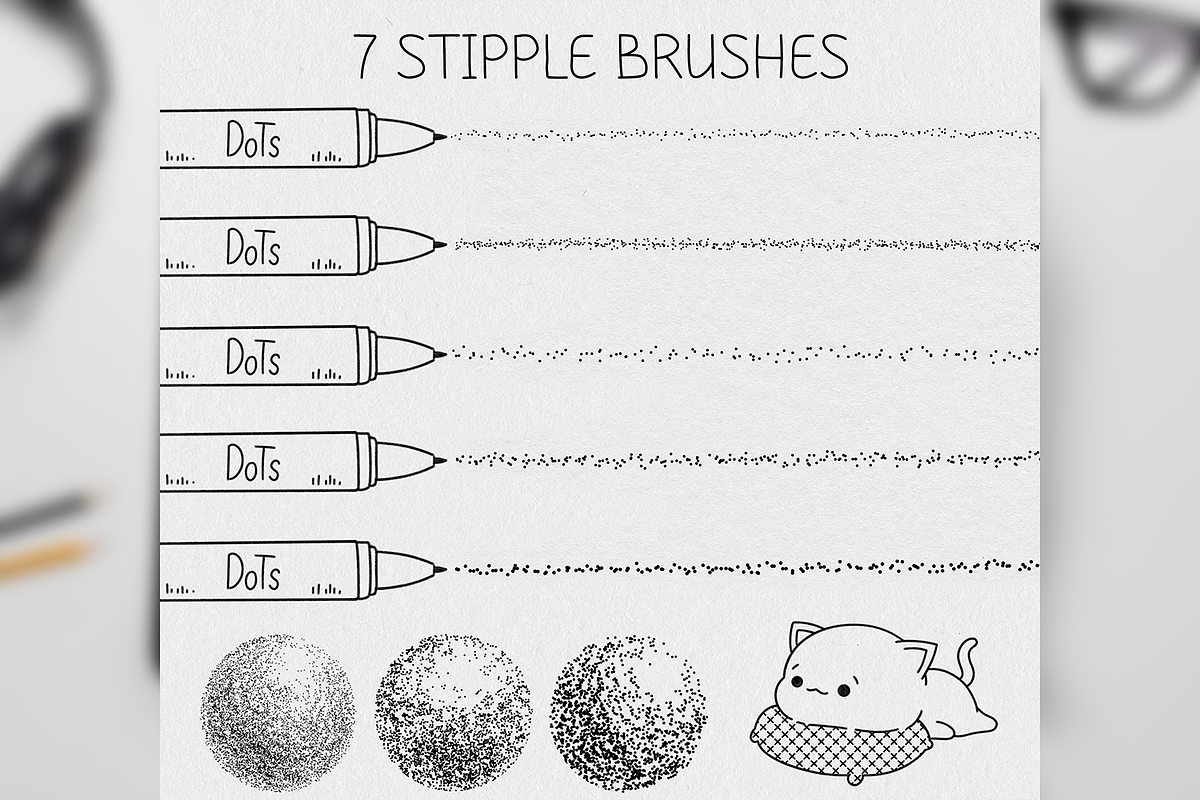 Fine Liner Brushes for Procreate, a Brush Add-On by Disyukov (Photo 4 of 7)