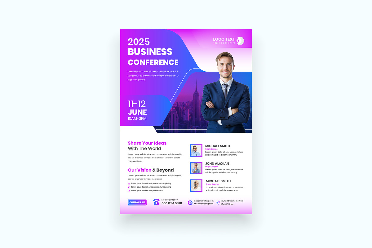 Business Conference Flyer Set Design, a Flyer Template by Mk_Studio (Photo 4 of 4)