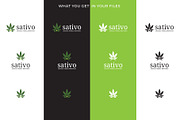 Sativo Cannabis Hemp Marijuana Logo, a Branding & Logo Template by Tovarkovdesign (Thumbnail 4 of 6)