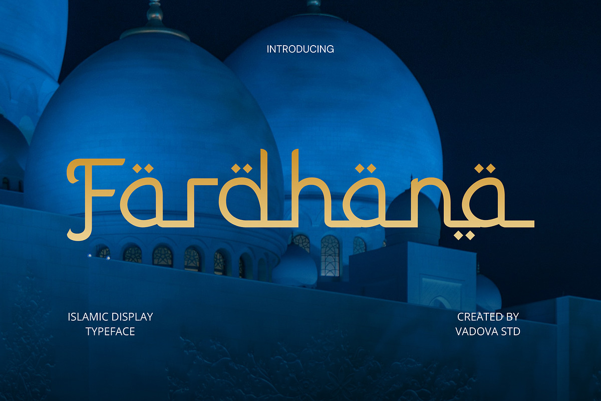 Fardhana – Islamic Display Typeface, a Script Font by Vadovastd (Photo 7 of 7)