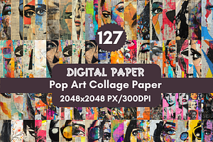 Pop Art Collage Journal Paper