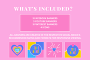 Colorful Social Media Banners, a Social Media Template by SunshineStudioBoutique (Thumbnail 3 of 9)