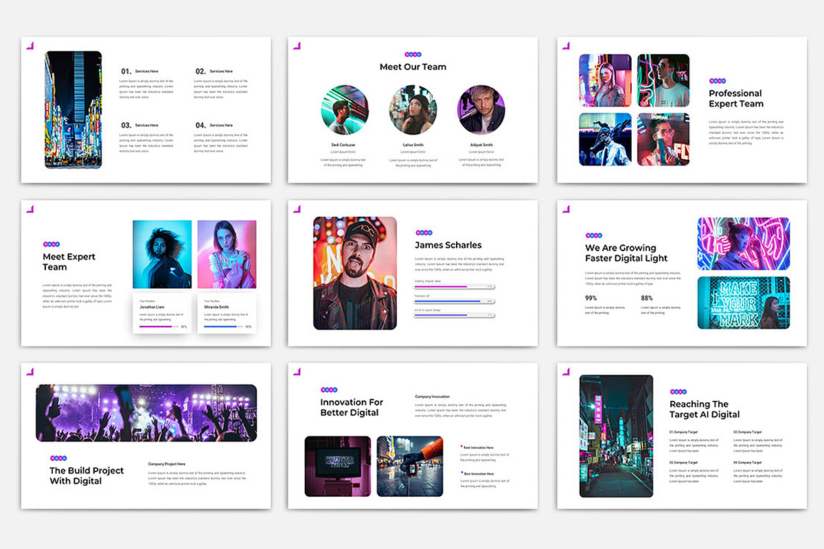 Neon Powerpoint-G.Slide Template
