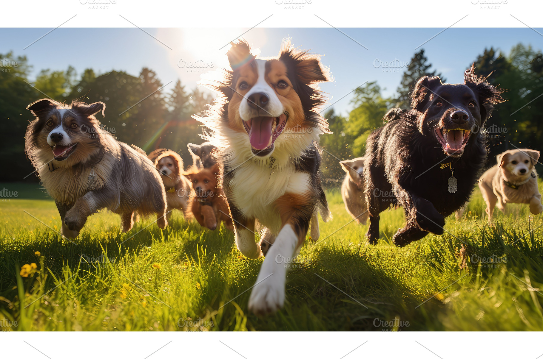 puppies multiple dogs ai generated, an Animal Photo by pikepicture
