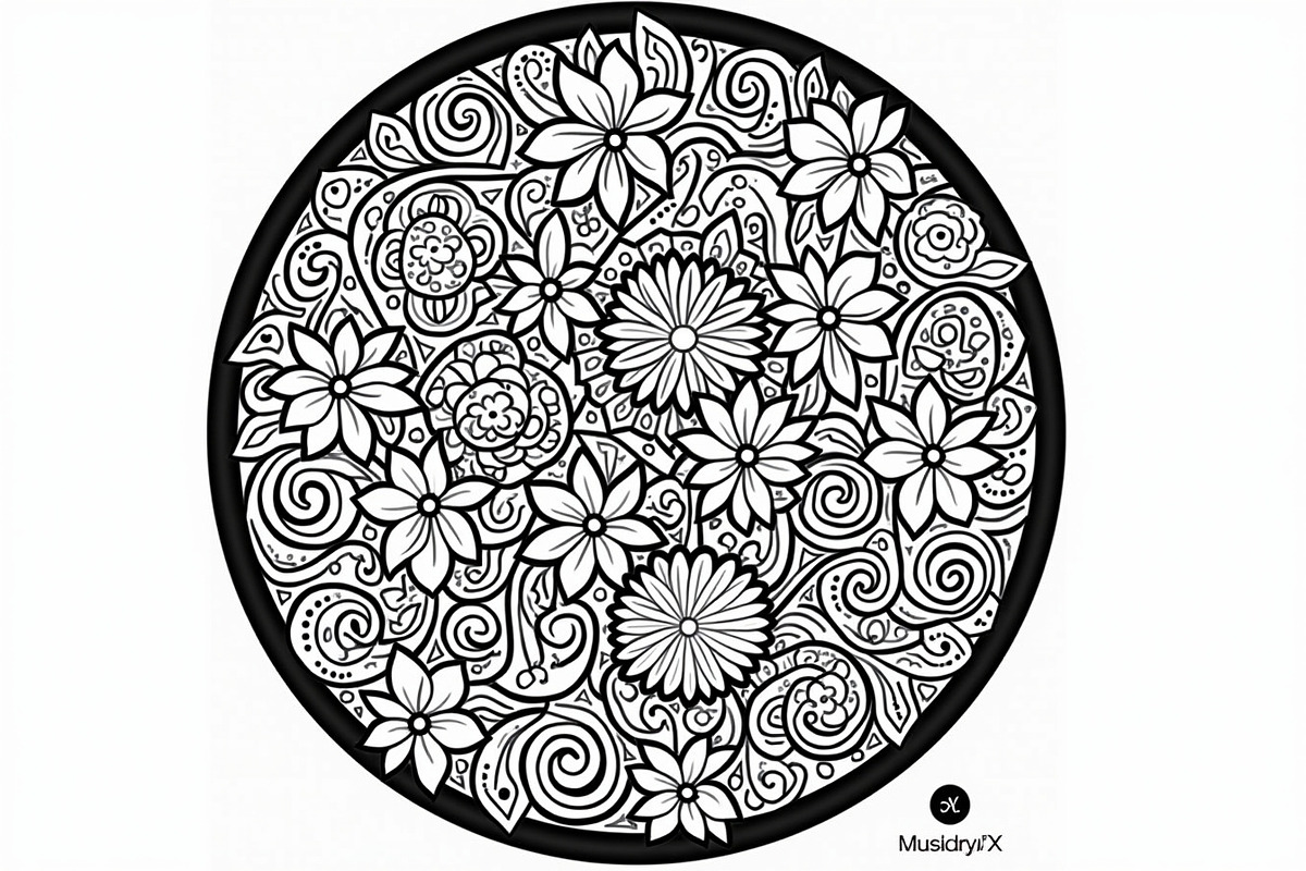 Beautiful Floral Mandala Clipart, an Illustration by hafijul (Photo 5 of 9)