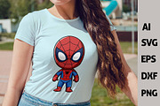 Chibi Superhero Vector Bundle, a Person Illustration by FancyDesignStudio (Thumbnail 4 of 7)