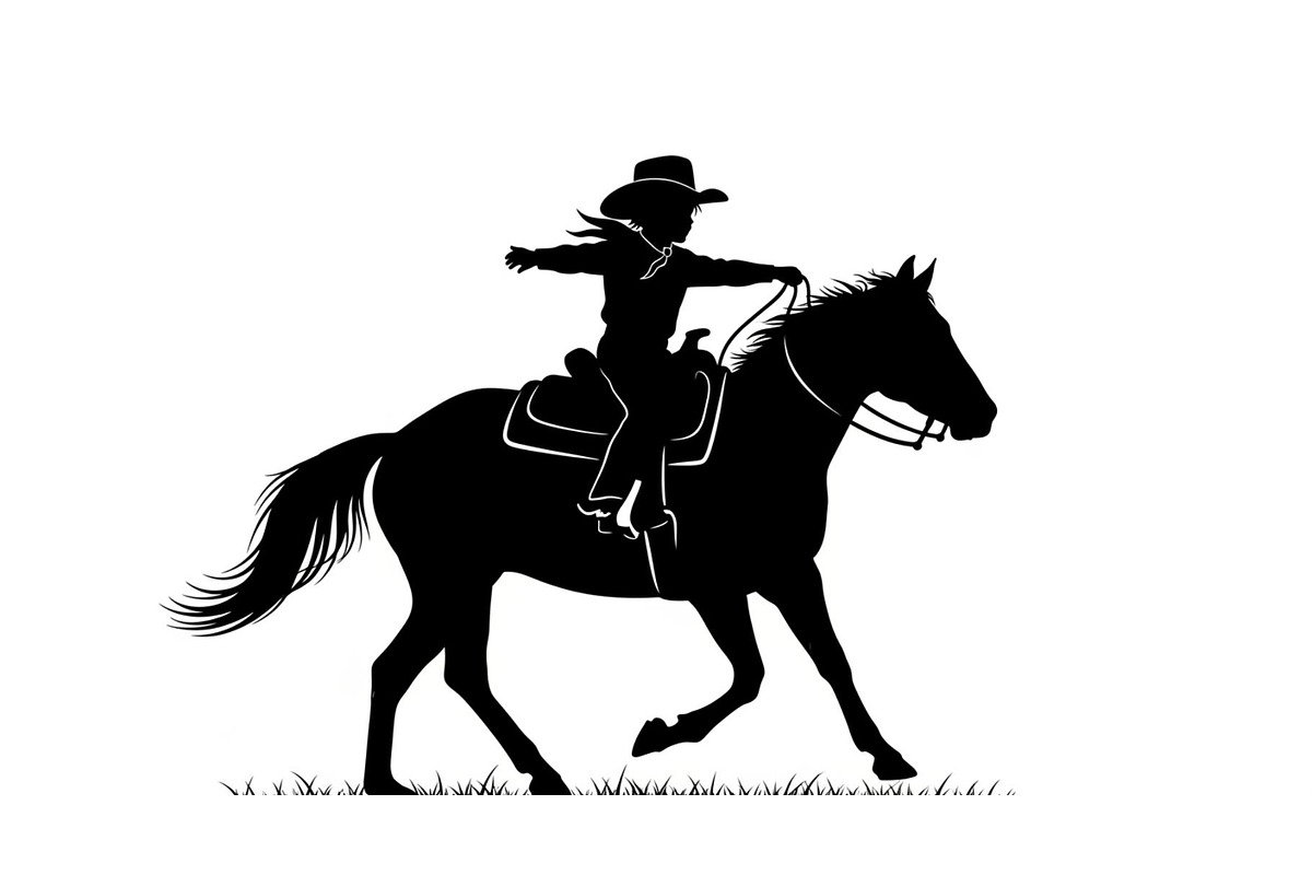 Western Cowboy Horse Silhouette Bund, an Illustration by Designs_River (Photo 10 of 51)