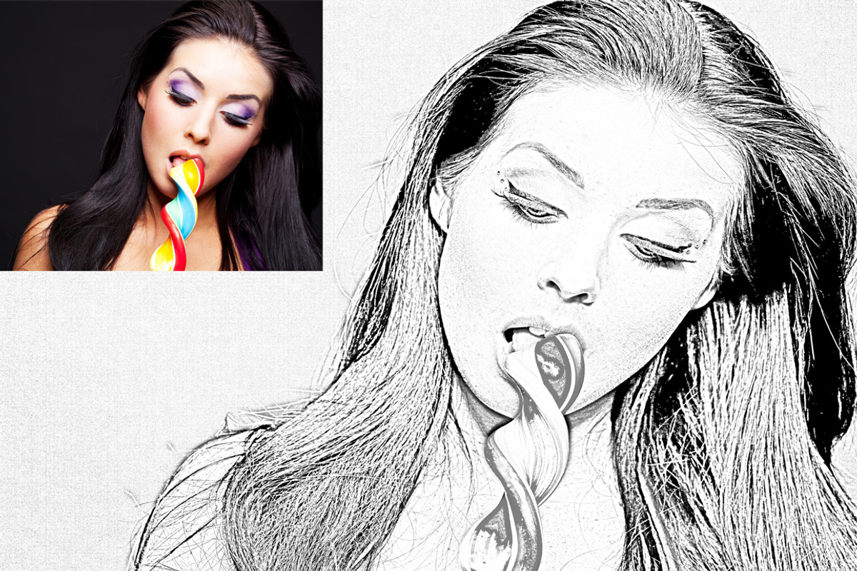 Real Pensil Sketch Photoshop Action preview 8