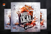 Cigar&Whiskey Party Flyer, a Flyer Template by MonkeyBOX (Thumbnail 1 of 3)