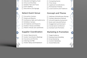 Event Planning Checklist Template