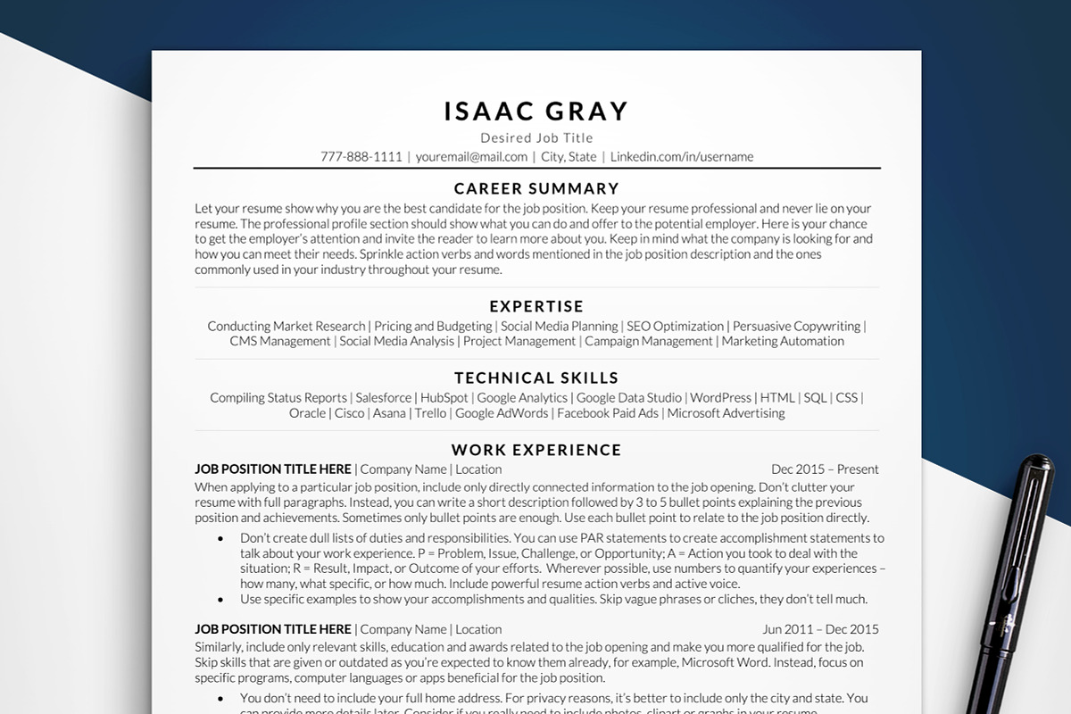 ATS Resume Template Word Mac Pages, a Resume Template by BestResumes.Co (Photo 1 of 9)