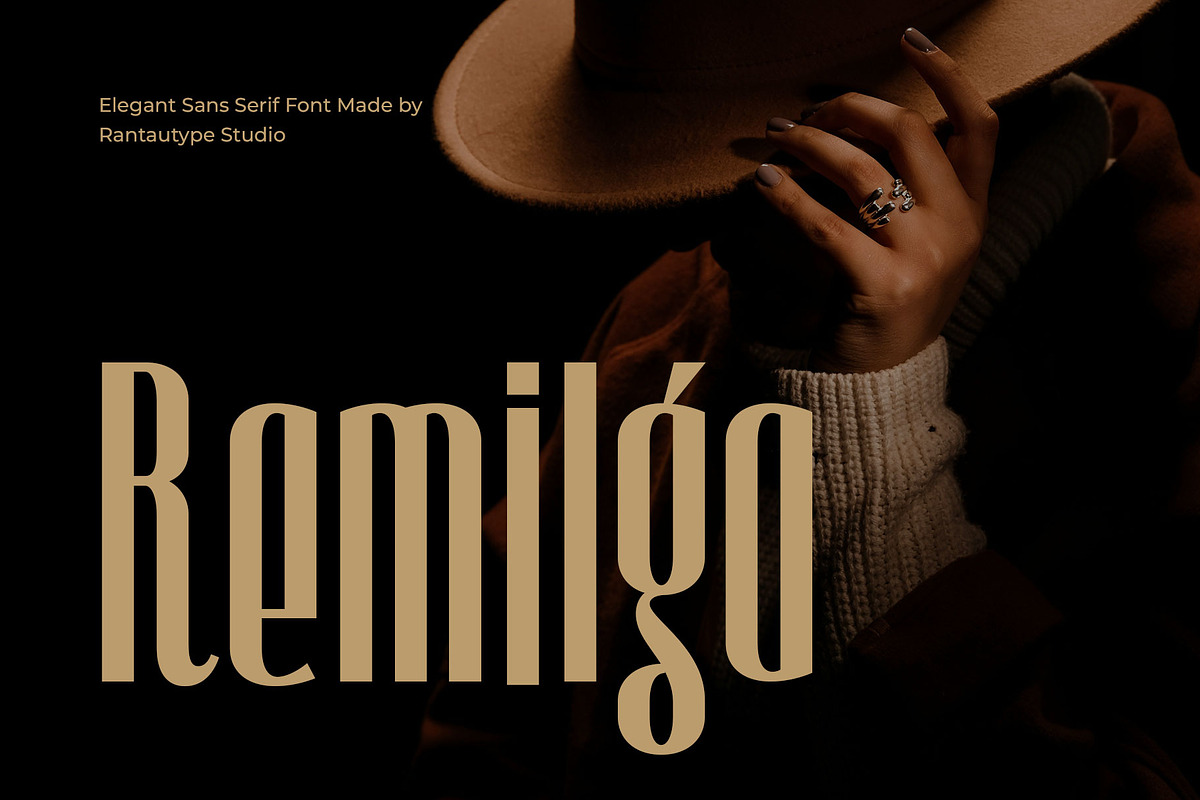 Remilga Elegant Serif Font, a Serif Font by RantautypeStudio (Photo 1 of 15)