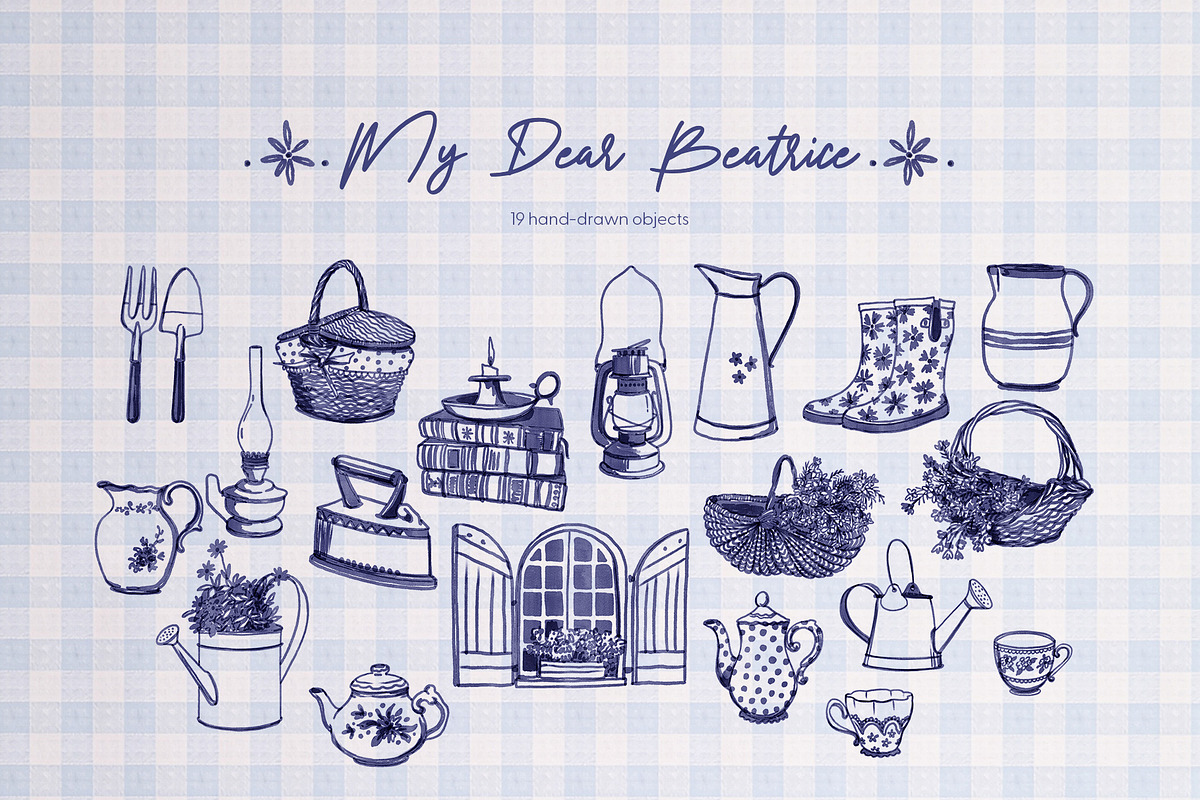 MyDear Beatrice: Vintage English set, a Decorative Illustration by ArtPavo (Photo 6 of 15)