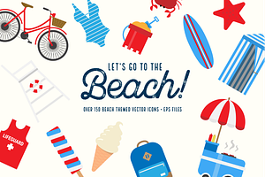 Let's Go To The Beach! Icon Set