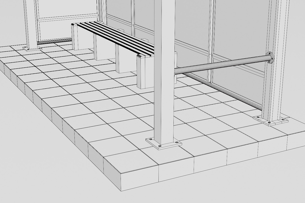 Bus Shelter 3D Model, an Architecture 3D Model by mrfauzi (Photo 12 of 12)