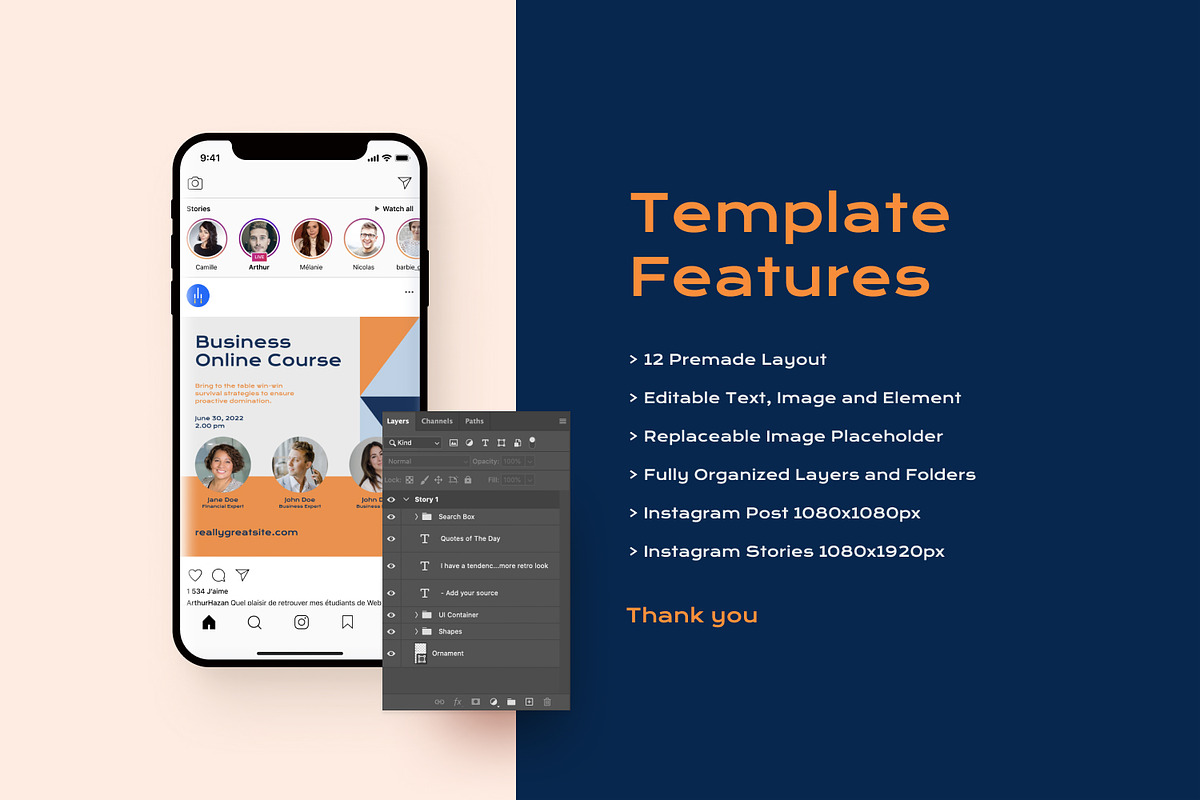 Obiz - Instagram Post Template, a Social Media Template by MYDesign (Photo 5 of 5)