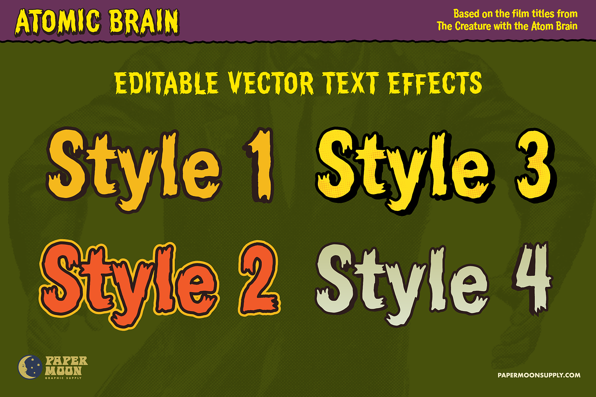 Atomic Brain Horror Font, a Handwritten Font by Paper Moon Graphic Supply (Photo 8 of 13)