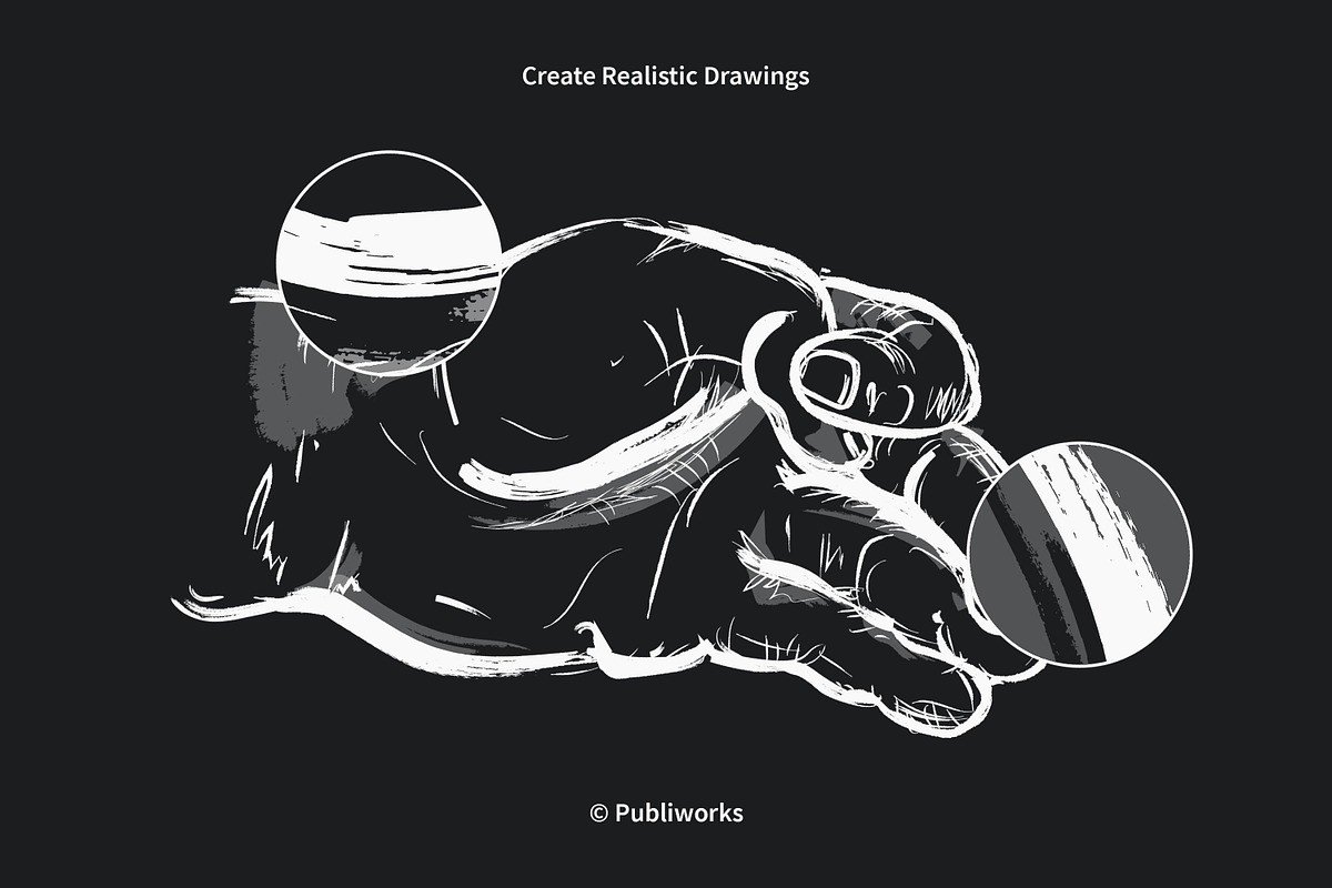 Black Marker Brushes for Illustrator preview 3