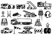 Airport Doodle SVG – 18 Icons, a Transportation Illustration by Ghagra (Thumbnail 2 of 3)