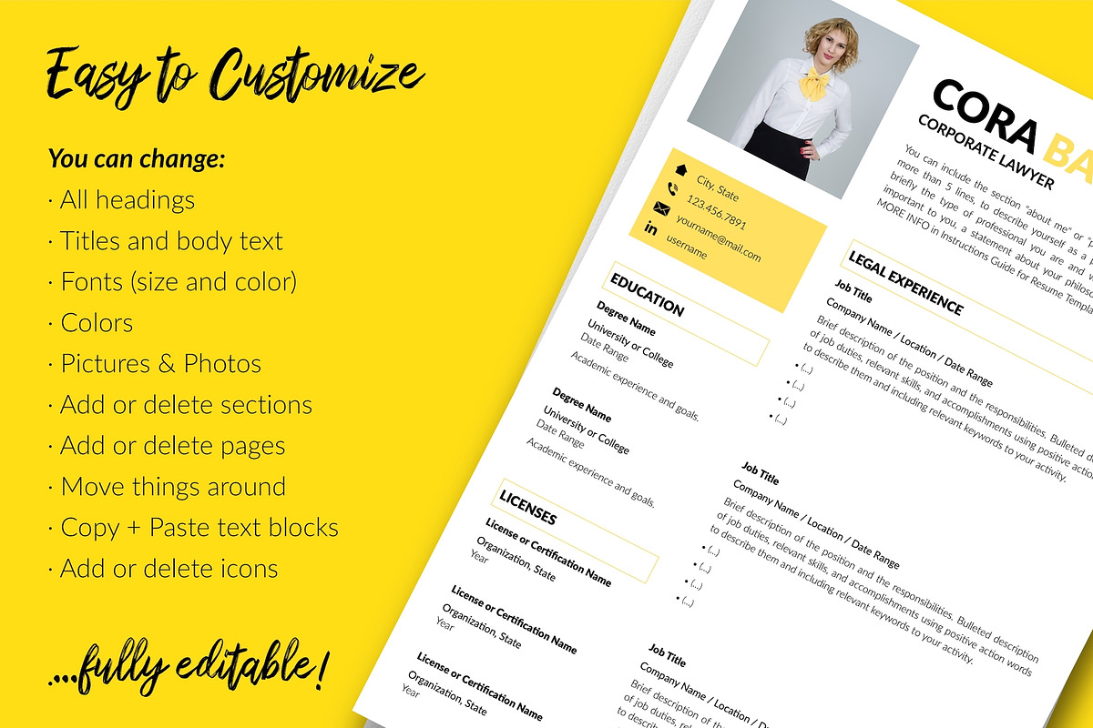 Lawyer CV Template / Resume - Cora, a Resume Template by Templates Design Co. (Photo 13 of 17)