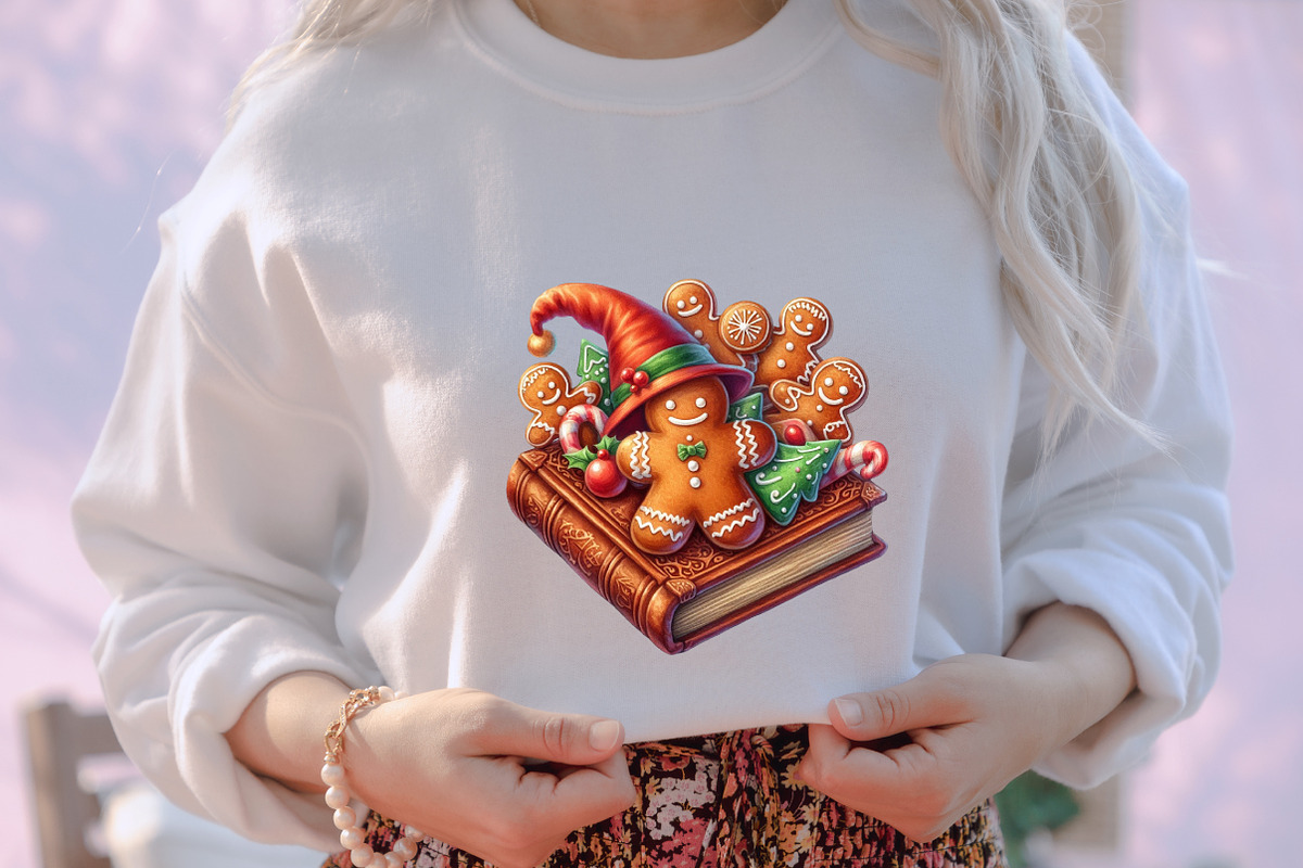 Vintage Book Christmas Sublimation, an Illustration by designcity5 (Photo 4 of 5)