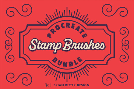 Procreate Stamp Brushes Bundle, a Brush Add-On by Brian Ritter Design