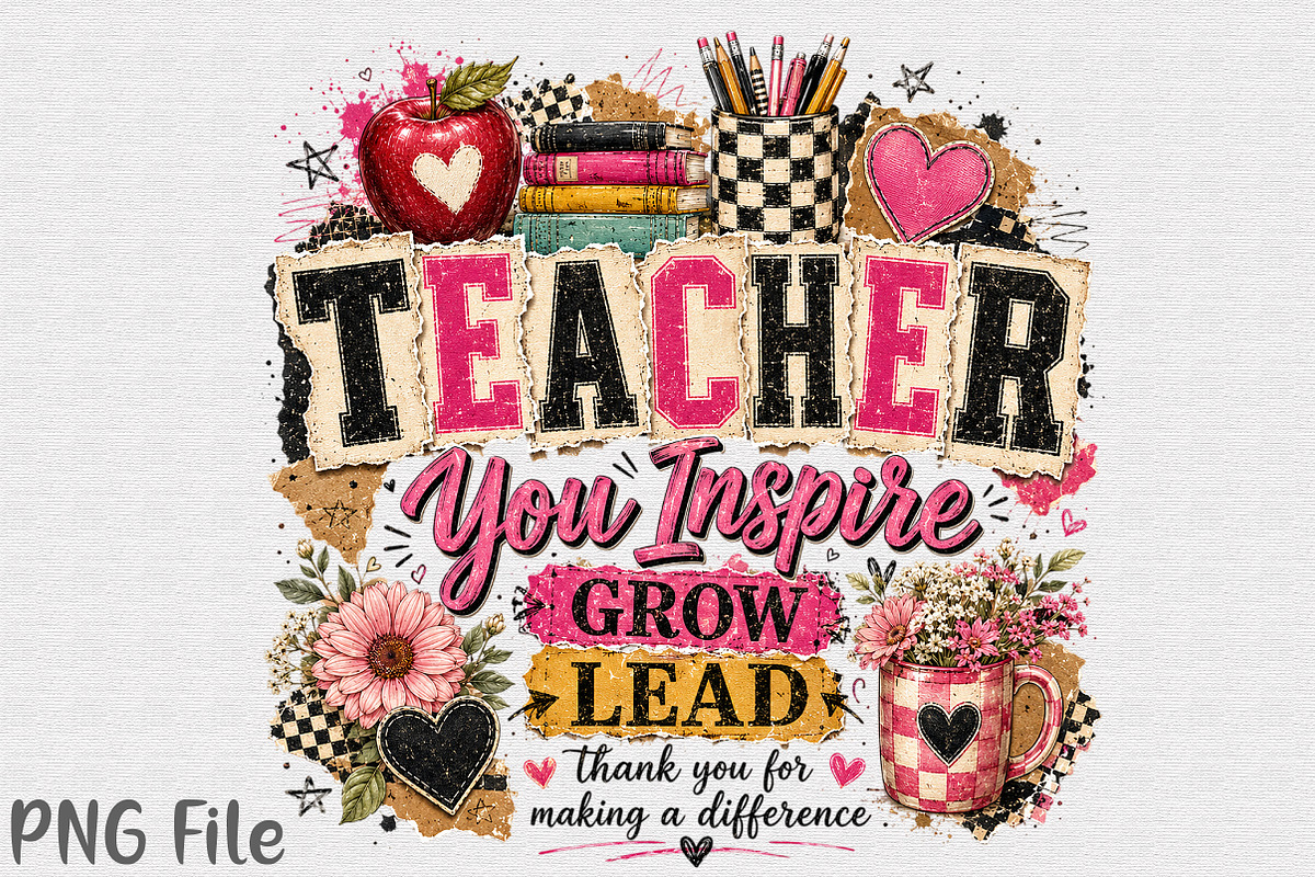 Teacher Appreciation Day Sublimation, a Seasonal Illustration by Layerology (Photo 1 of 4)