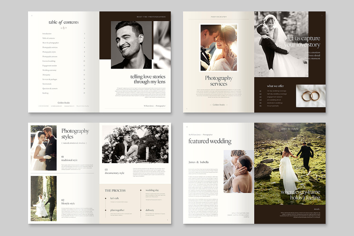 Wedding Photographer Brochure, a Brochure Template by BrandPacks (Photo 3 of 5)
