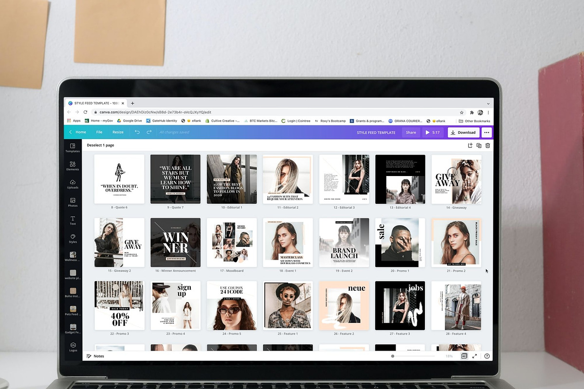 Style Instagram Feed Templates, a Social Media Template by Cultive Creative (Photo 3 of 13)