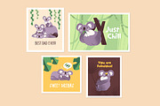 Cute koalas set, cards, patterns, an Animal Illustration by PaperTrident (Thumbnail 3 of 17)