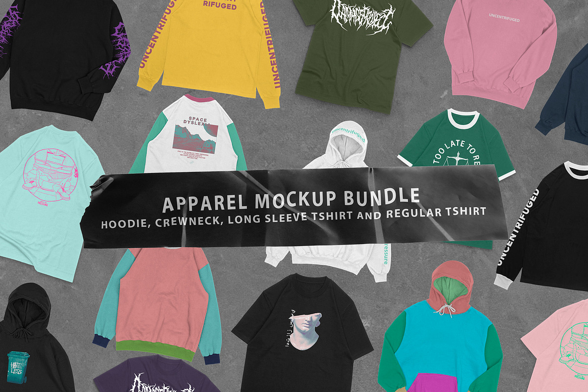 Realistic Apparel Mockup Bundle, an Apparel Mockup by Uncentrifuged Pressure (Photo 1 of 6)