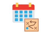 Event Planning Flat Icon, a Duotone Icon by Pexelpy (Thumbnail 1 of 2)