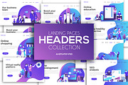 Landing page templates, a Templates & Theme by Creative Graphics (Thumbnail 1 of 12)