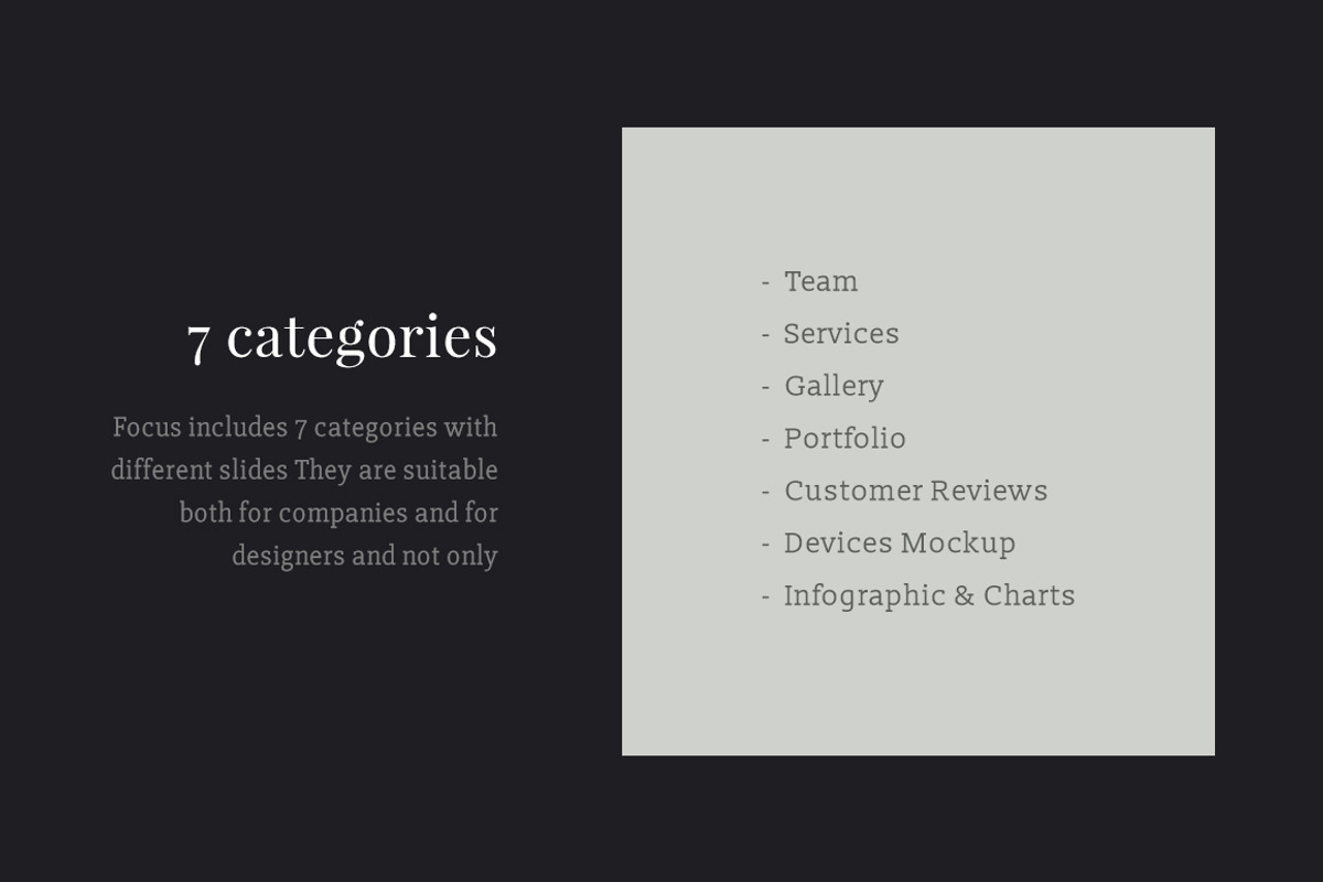 Focus Keynote Template + GIFT, a Presentation Template by Vladislav Muslakov (Photo 5 of 11)