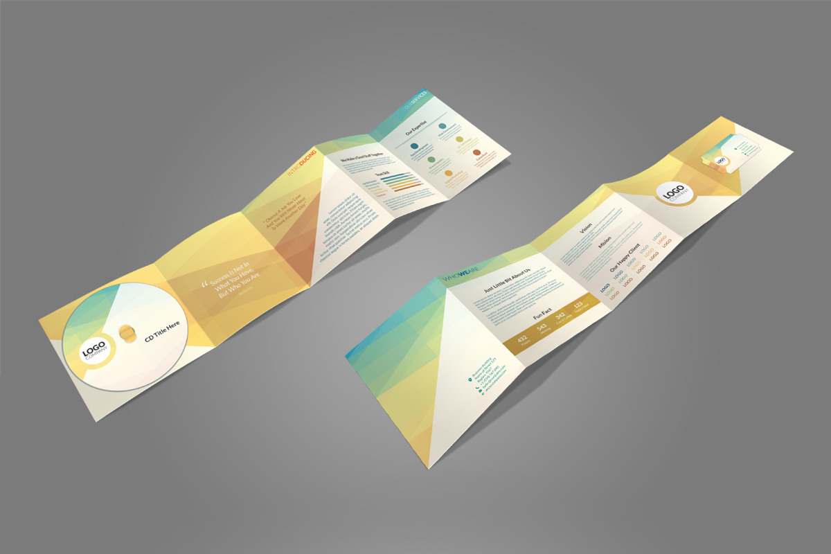 Zig-zag 3+1 Folding Brochure, a Brochure Template by FSY Creative Lab (Photo 2 of 3)