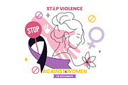 6 Stop Violence Against Women, a Person Illustration by denayunebgt (Thumbnail 3 of 3)