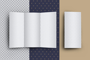 Mockups Leafleat DL Trifold Brochure