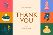 VASES & PLANTS - Illustrations, a Texture Illustration by Hybridbee Design (Thumbnail 7 of 7)
