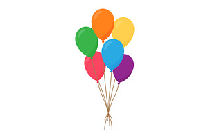Colorful balloon bouquet, an Object Illustration by GraphiShop