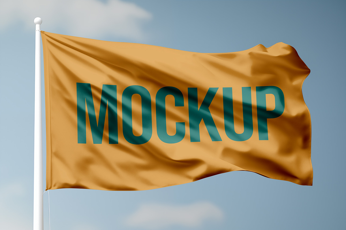 Flag Mockup, a Merchandise Mockup by dpi (Photo 2 of 6)