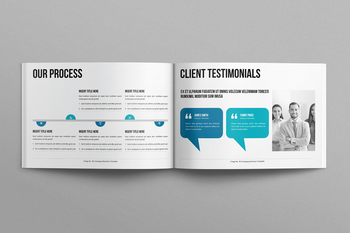 Company Brochure Template Landscape, a Brochure Template by E-Type (Photo 4 of 7)